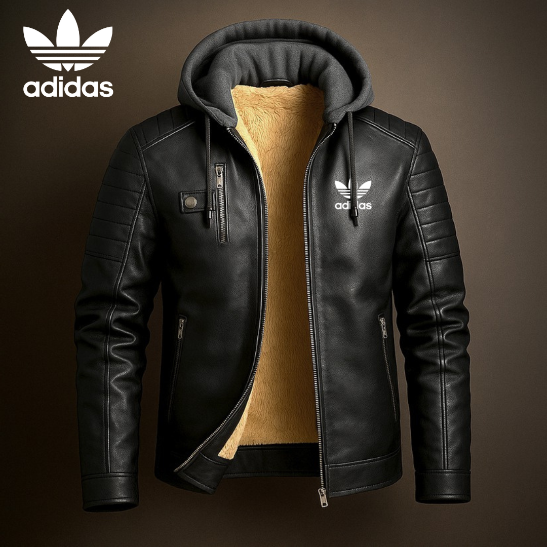 AD® Premium Leather Hooded Jacket
