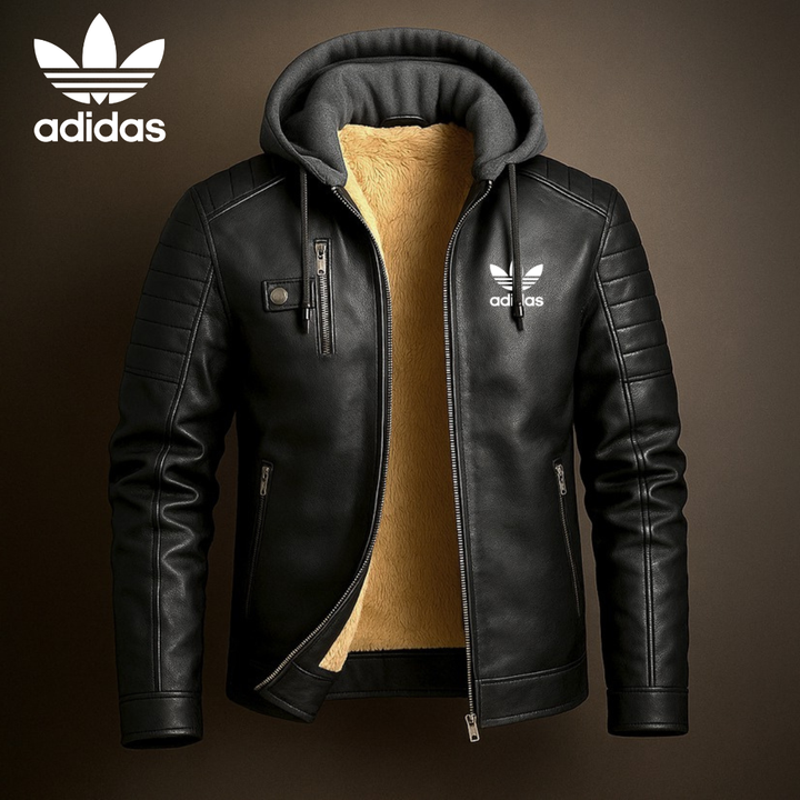AD® Premium Leather Hooded Jacket