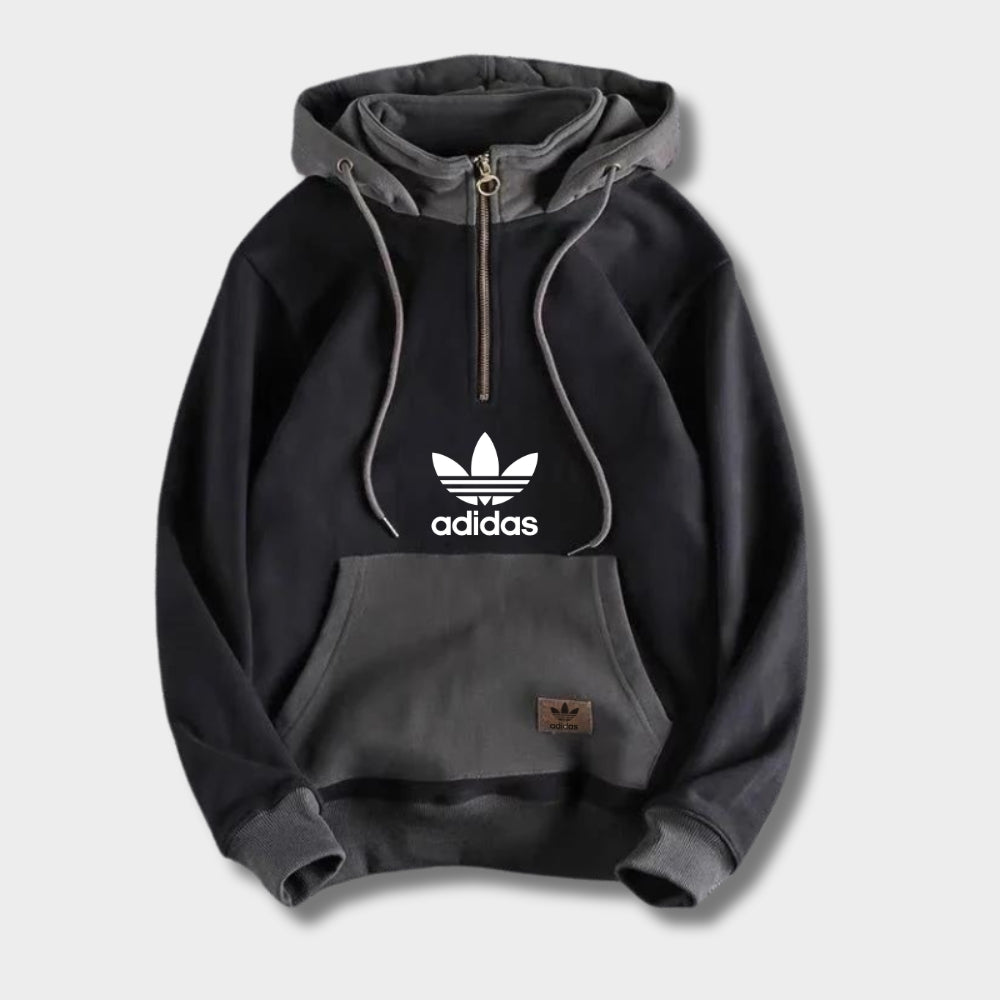 AD - Hoodie with a Half-Zipper