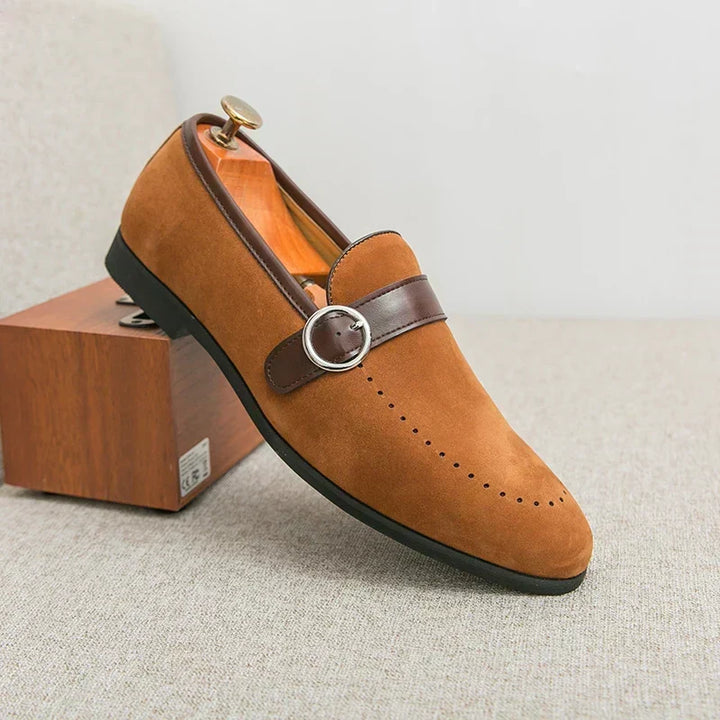 Valmont Suede Crest Loafer